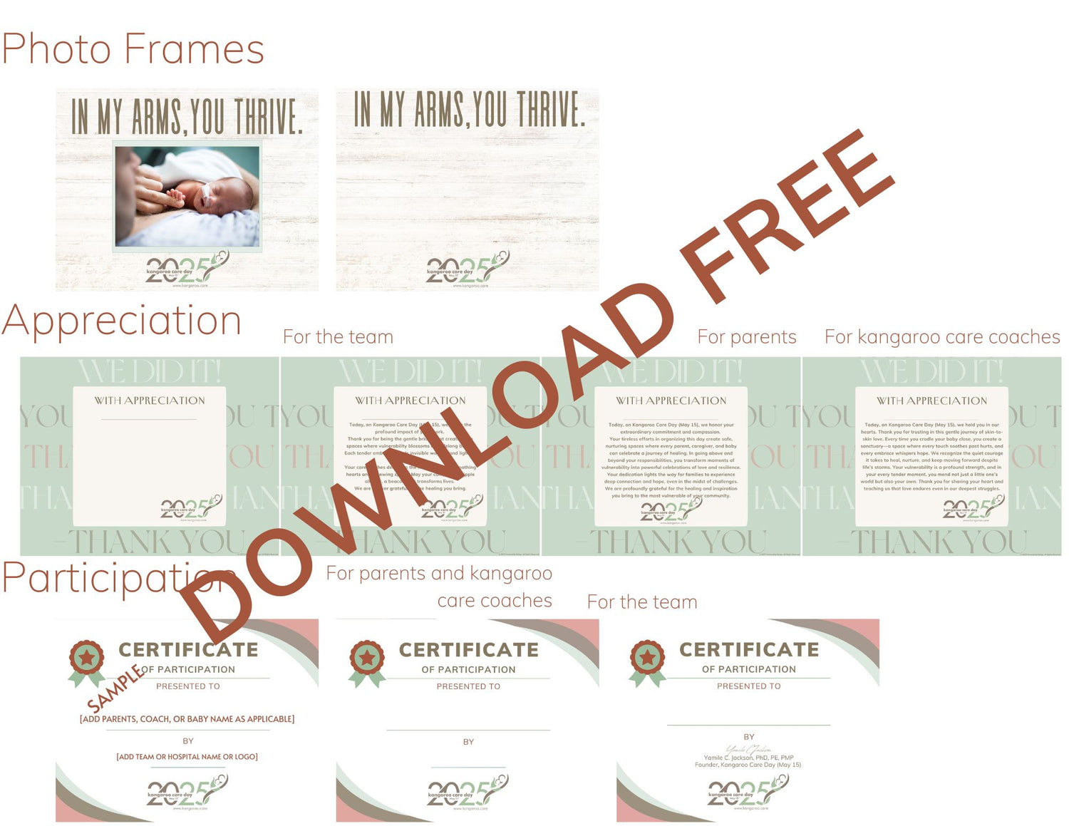 2025 Photo Frames and Appreciation and Participation Certificates (PDF and JPG)