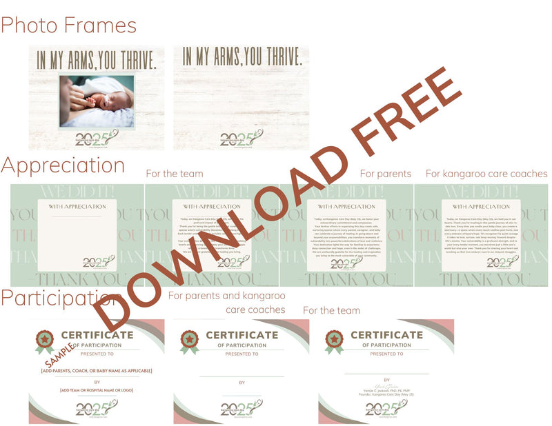 2025 Photo Frames and Appreciation and Participation Certificates (PDF and JPG)