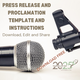 Press Release and Proclamation Template and Instructions