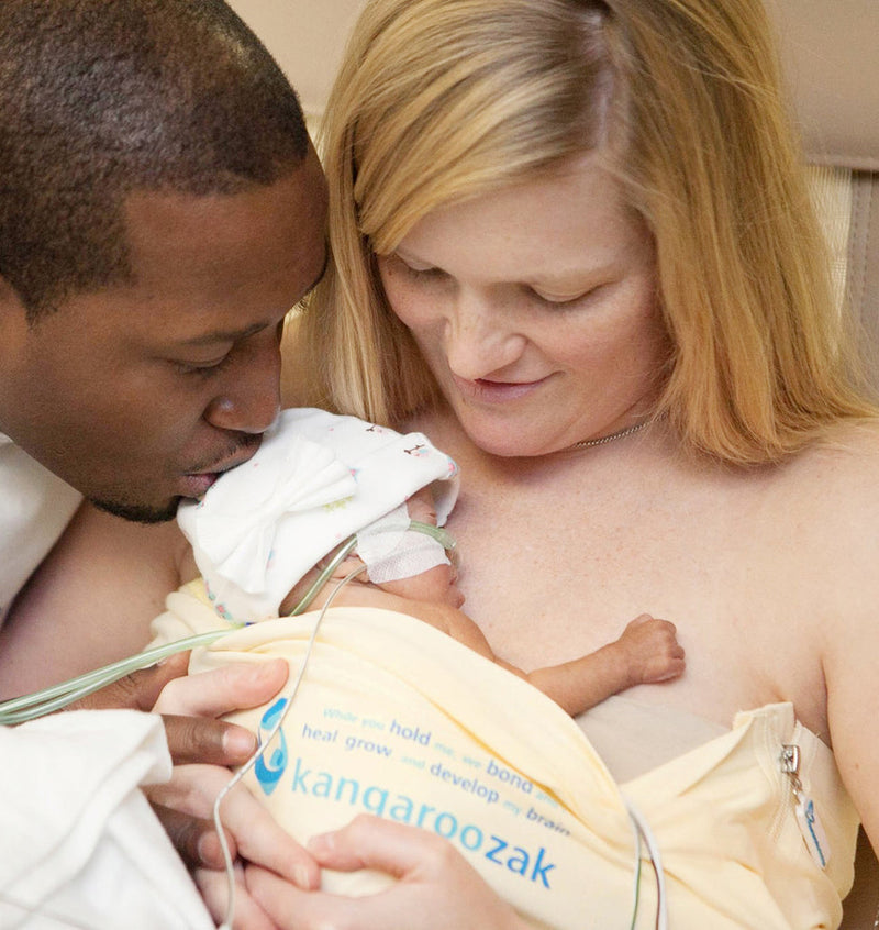 The Zaky ZAK®, The Kangaroo Care and Breastfeeding Safety Device for babies weighing 1-15 lbs.