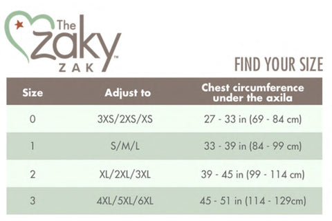 The Zaky ZAK®, The Kangaroo Care and Breastfeeding Safety Device for babies weighing 1-15 lbs.