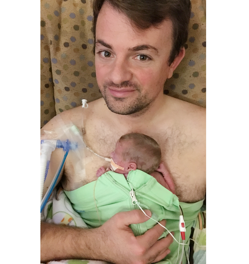The Zaky ZAK®, The Kangaroo Care and Breastfeeding Safety Device for babies weighing 1-15 lbs.