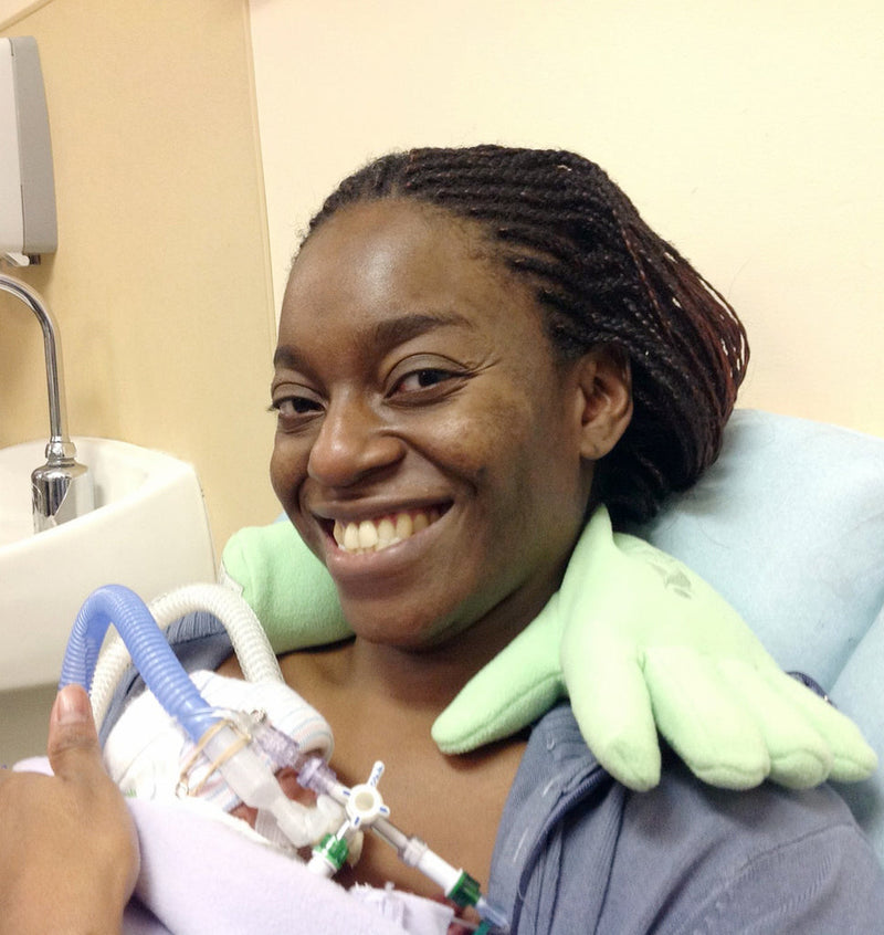 The Zaky ZAK®, The Kangaroo Care and Breastfeeding Safety Device for babies weighing 1-15 lbs.