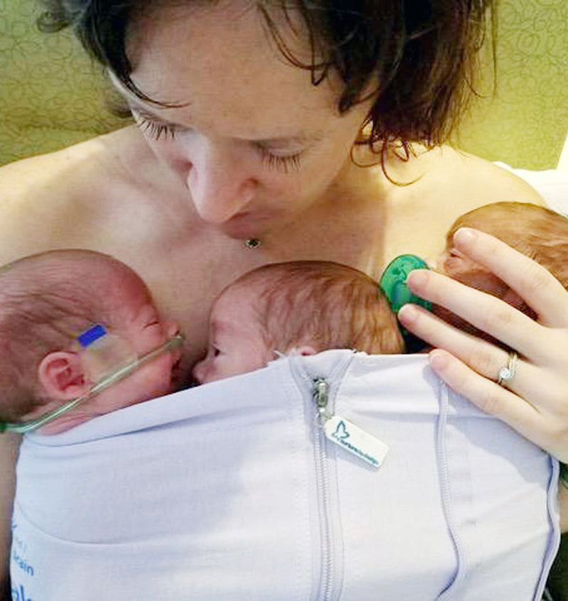 The Zaky ZAK®, The Kangaroo Care and Breastfeeding Safety Device for babies weighing 1-15 lbs.