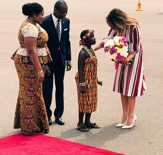 Melania Trump's visits today the Kangaroo Mother Care Center (KMC) in Ghana