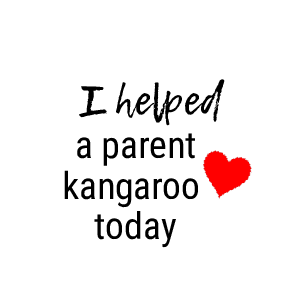 100 Round Stickers/Labels about Kangaroo Care and Kangaroo Care Day (0.75 inch diameter)